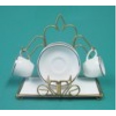 Ref. 98511 -  JOGO 2 XÍCARAS MINI OURO